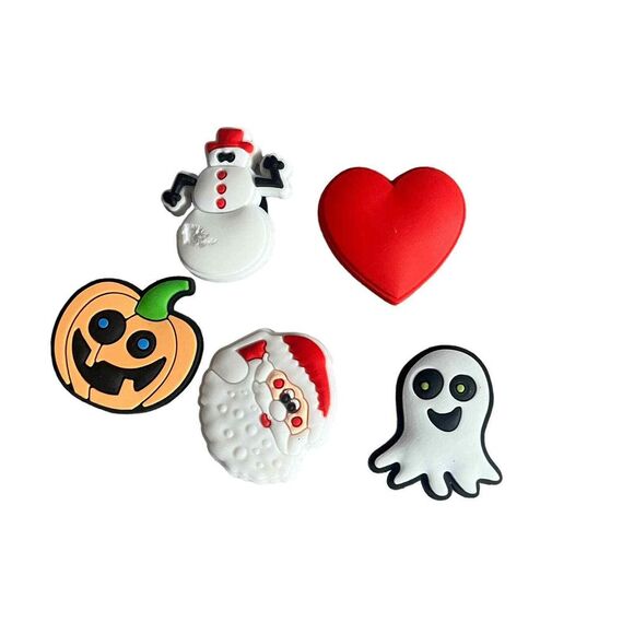 None Accessories - Holiday Charms for Clogs. Shoe Charms lot of‎ 5 NEW. Christmas, Halloween